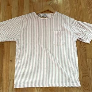 Red and White Striped Tee